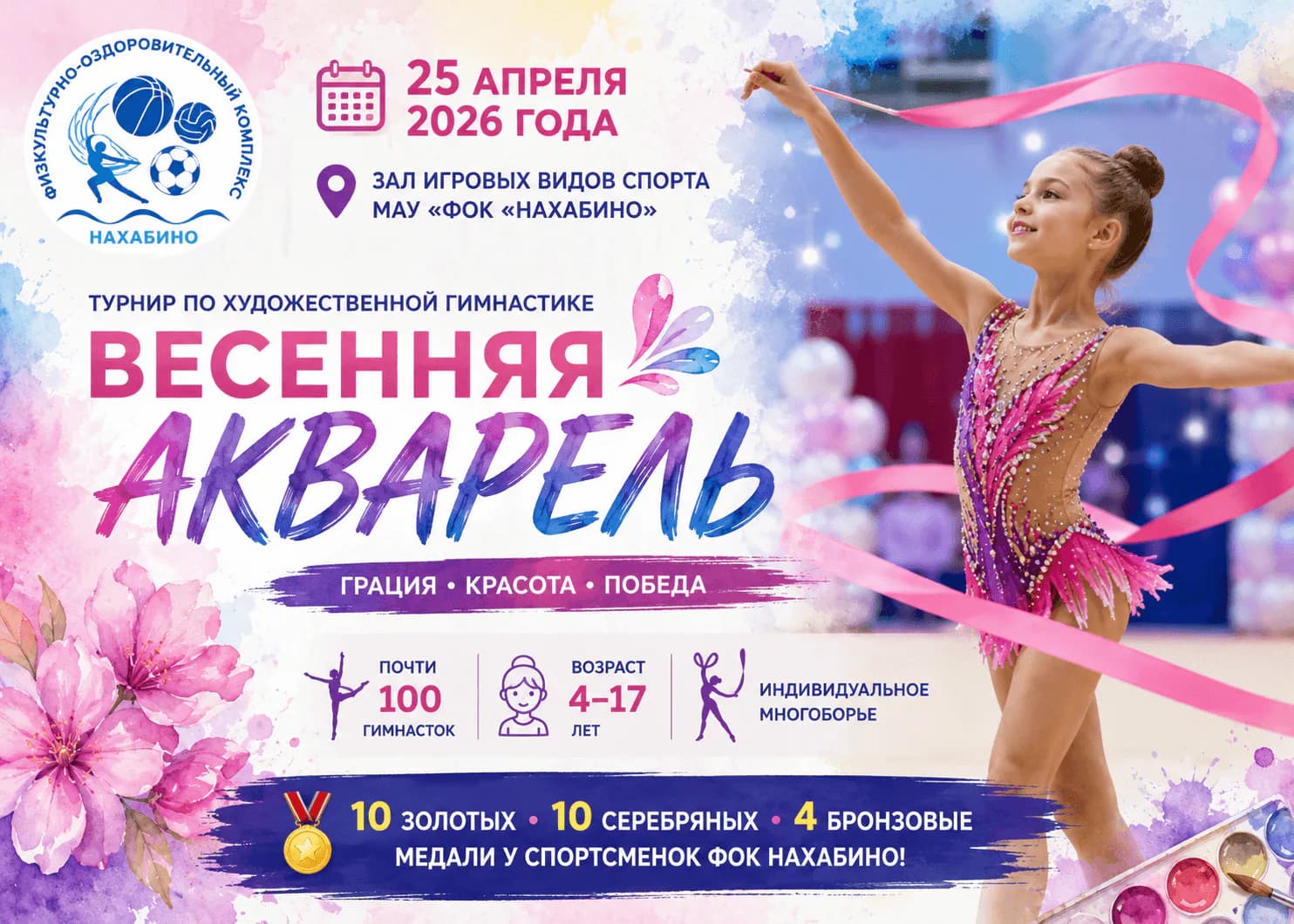 «Весенняя Акварель» в ФОК Нахабино 🏆 25 апреля 2026