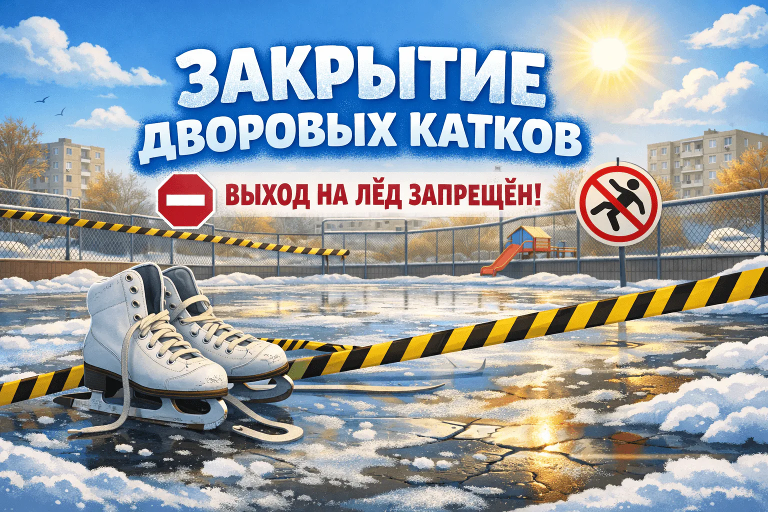 Закрытие дворовых катков ⛸️: фото 1